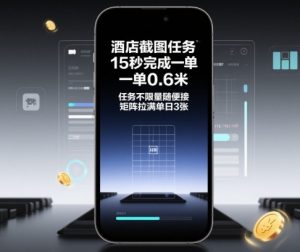 酒店截图任务,15秒完成一单,一单0.6米,任务不限量随便接,矩阵拉满单日3张【揭秘】-资源云