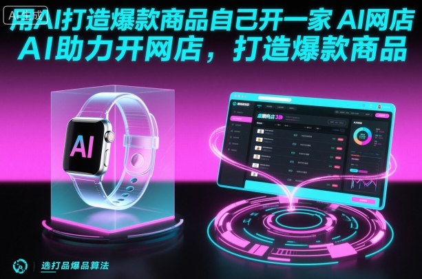 用AI打造爆款商品自己开一家AI网店，AI助力开网店，打造爆款商品-资源云