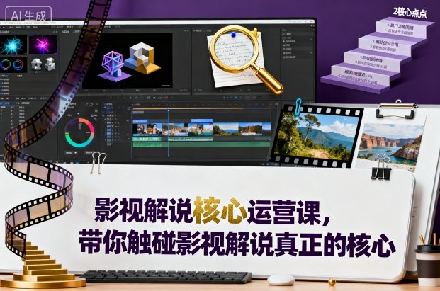 影视解说核心运营课，带你触碰影视解说真正的核心-资源云