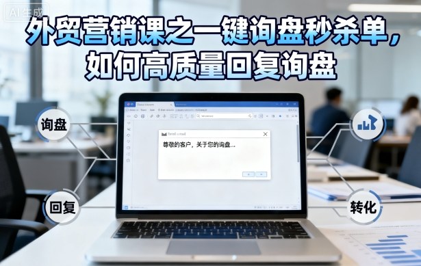 外贸营销课之一键询盘秒杀单，如何高质量回复询盘-资源云