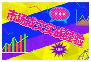 市场成交实战经验,从认知觉醒到实操落地,快速掌握市场开拓与成交核心能力-资源云