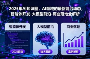 2025年AI知识圈,AI领域的最新前沿动态,智能体开发-大模型前沿-商业落地全解析-资源云