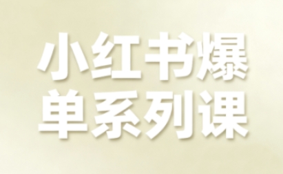 小红书爆单系列课，聚焦小红书电商全链路增长-资源云
