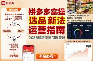 王校长9月12拼多多实操新玩法,全链路涵盖从店铺选品、找对标,布局链接,推广玩法等多维度运营思路(更新)-资源云