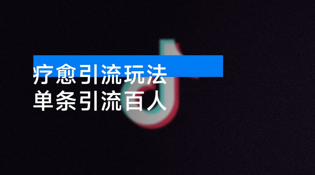 疗愈引流玩法，单条引流百人，保姆级全流程 短视频-资源云