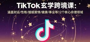 TikTok玄学跨境课 涵盖财运/性格/婚姻爱情/健康/事业等12个核心命理领域-资源云