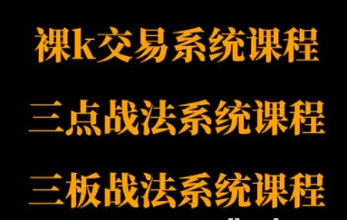 半山猎人三套系统课程(裸K体系、三点体系、三板体系)-资源云