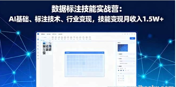 数据标注技能实战营 AI基础、标注技术、行业变现 技能变现月收入1.5W+-资源云