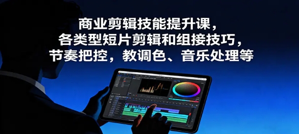商业剪辑技能提升课 各类型短片剪辑和组接技巧 节奏把控 教调色、音乐处理等-资源云