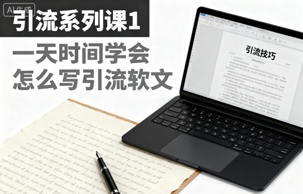 引流系列课1，一天时间学会怎么写引流软文-资源云