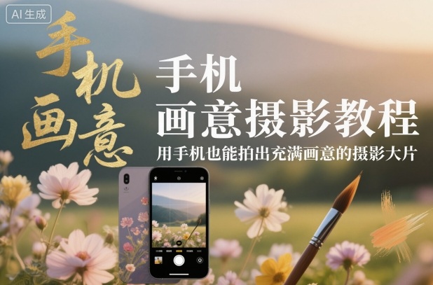 手机画意摄影教程，用手机也能拍出充满画意的摄影大片-资源云