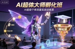 AI超体大师孵化班,AI超级个体流量实战训练营-资源云