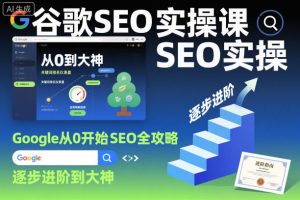 谷歌SEO实操课,Google从0开始SEO全攻略,逐步进阶到大神-资源云