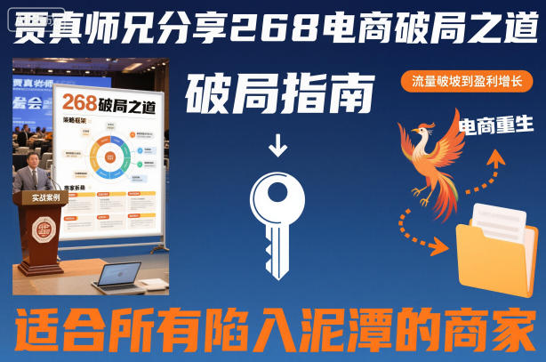 贾真师兄分享268电商破局之道-适合所有陷入泥潭的商家-资源云