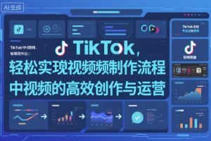 TikTok中视频制做流程，轻松实现Tk中视频的高效创作与运营-资源云