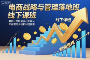 电商战略与管理落地班线下课，教你公司如何从小做到大，如何实现业绩和利润倍增【录音】-资源云