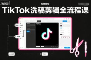 TikTok洗稿剪辑全流程课，PR洗稿剪辑全流程，TK洗稿运营课-资源云