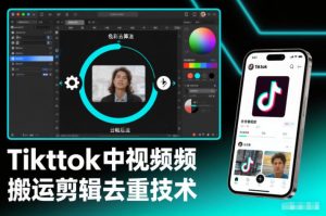 Tiktok中视频纯搬运剪辑去重技术,外来技术,自行测试-资源云