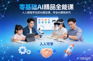 零基础AI精品全能课,人人都能学会的AI精品课,学会AI拥抱时代-资源云