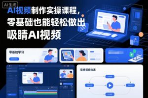 AI视频制作实操课程，零基础也能轻松做出吸睛AI视频-资源云