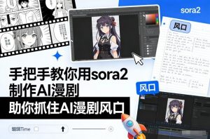 手把手教你用sora2制作AI漫剧,助你抓住AI漫剧风口-资源云