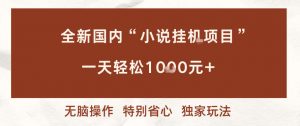全新国内小说挂G项目,多窗口无脑跑,一天轻松1k+,特别省心【揭秘】-资源云
