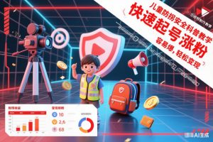 儿童防拐安全科普知识视频制作教学，快速起号涨粉，容易爆，轻松变现-资源云