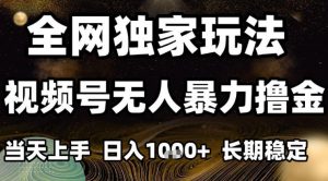 年底最新独家视频号无人直播撸礼物,小白也能轻松日入1k+,长期稳定,可批量复制【揭秘】-资源云