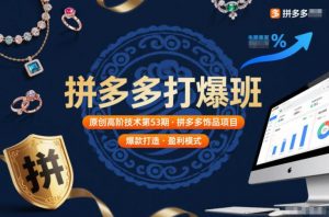 拼多多打爆班原创高阶技术第53期,拼多多饰品项目-资源云