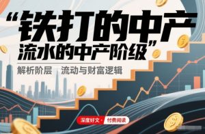 付费文章：铁打的中产，流水的中产阶级-资源云