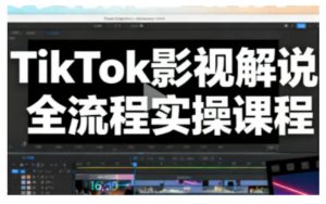 TikTok影视解说全流程实操，手把手教你打造TK爆款解说视频-资源云