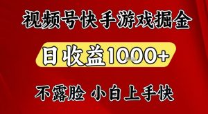 视频号快手平台游戏掘金项目,日收益1k+,一台电脑在家就可以自己创业【揭秘】-资源云