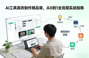AI工具高效制作精品课，从0到1全流程实战指南-资源云