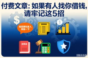 付费文章：如果有人找你借钱，请牢记这5招-资源云