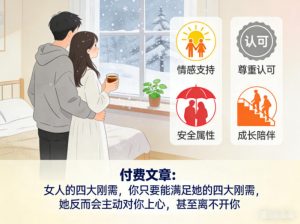 付费文章：女人的四大刚需，你只要能满足她的四大刚需，她反而会主动对你上心，甚至离不开你-资源云