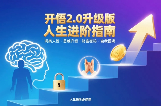 开悟2.0升级版人生进阶指南，洞察人性-思维升级-财富密码-自我圆满-资源云