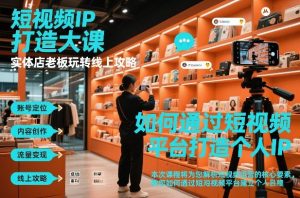 短视频ip打造大课，实体店老板玩转线上攻略-资源云