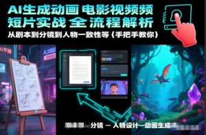 AI生成动画电影视频短片实战全流程解析,从剧本到分镜到人物一致性等手把手教你-资源云