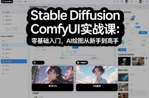 Stable Diffusion ComfyUI实战课：零基础入门，AI绘图从新手到高手-资源云