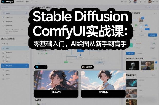 Stable Diffusion ComfyUI实战课：零基础入门，AI绘图从新手到高手-资源云