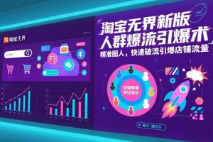 淘宝无界新版人群爆流引爆术，精准圈人，快速破流引爆店铺流量-资源云