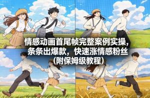 情感动画首尾帧完整案例实操，条条出爆款，快速涨情感粉丝（附保姆级教程）-资源云