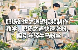职场处世之道短视频制作教学，职场之道快速涨粉，吸引年轻牛马粉丝-资源云