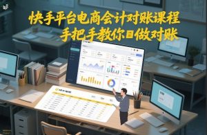快手平台电商会计对账课程，手把手教你做对账-资源云