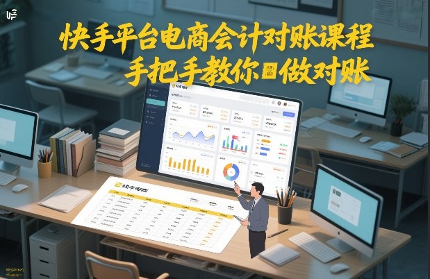 快手平台电商会计对账课程，手把手教你做对账-资源云