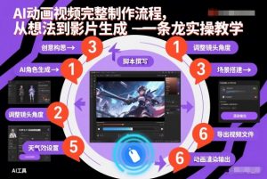 AI动画视频完整制作流程,从想法到影片生成一条龙实操教学-资源云