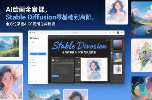 AI绘画全案课，Stable Diffusion零基础到高阶，全方位掌握AIGC视觉生成技能-资源云