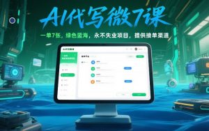 AI代写微课，一单7张，绿色蓝海，永不失业项目，提供接单渠道！-资源云