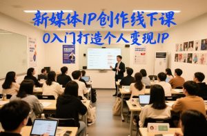 新媒体IP创作线下课,0入门打造个人变现IP-资源云