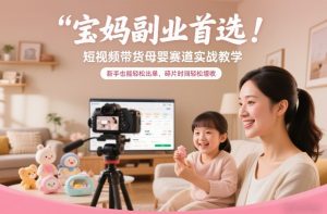 宝妈副业首选!短视频带货母婴赛道实战教学,新手也能轻松出单,碎片时间轻松增收-资源云